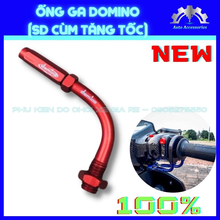 NEW 100% - ỐNG GA DOMINO gắn Cùm Công Tắc, lắp Mọi dòng xe, 4 màu Lựa Chọn Như Hình