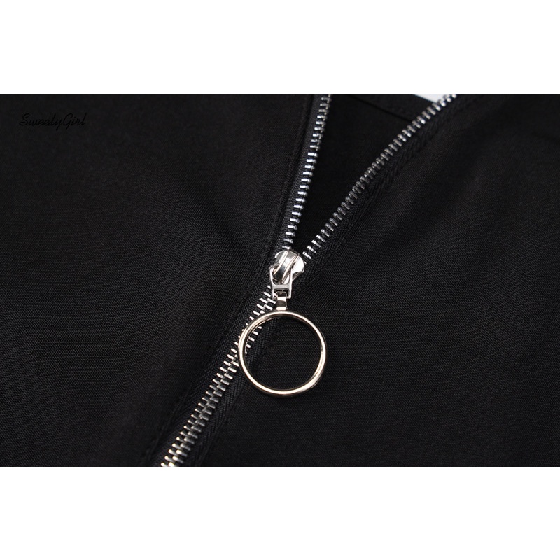 Đầm Nữ Không Tay Cổ Chữ V Màu Trơn Có Khóa Kéo Quyến Rũ Thời Trang 2022