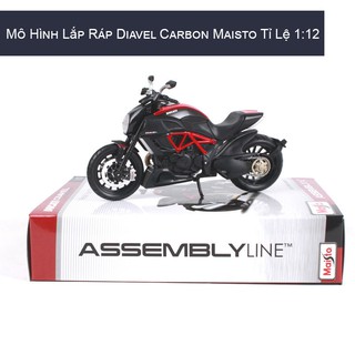 MÔ HÌNH LẮP RÁP xe Moto Ducati Diavel Carbon - Maisto tỷ lệ 1:12
