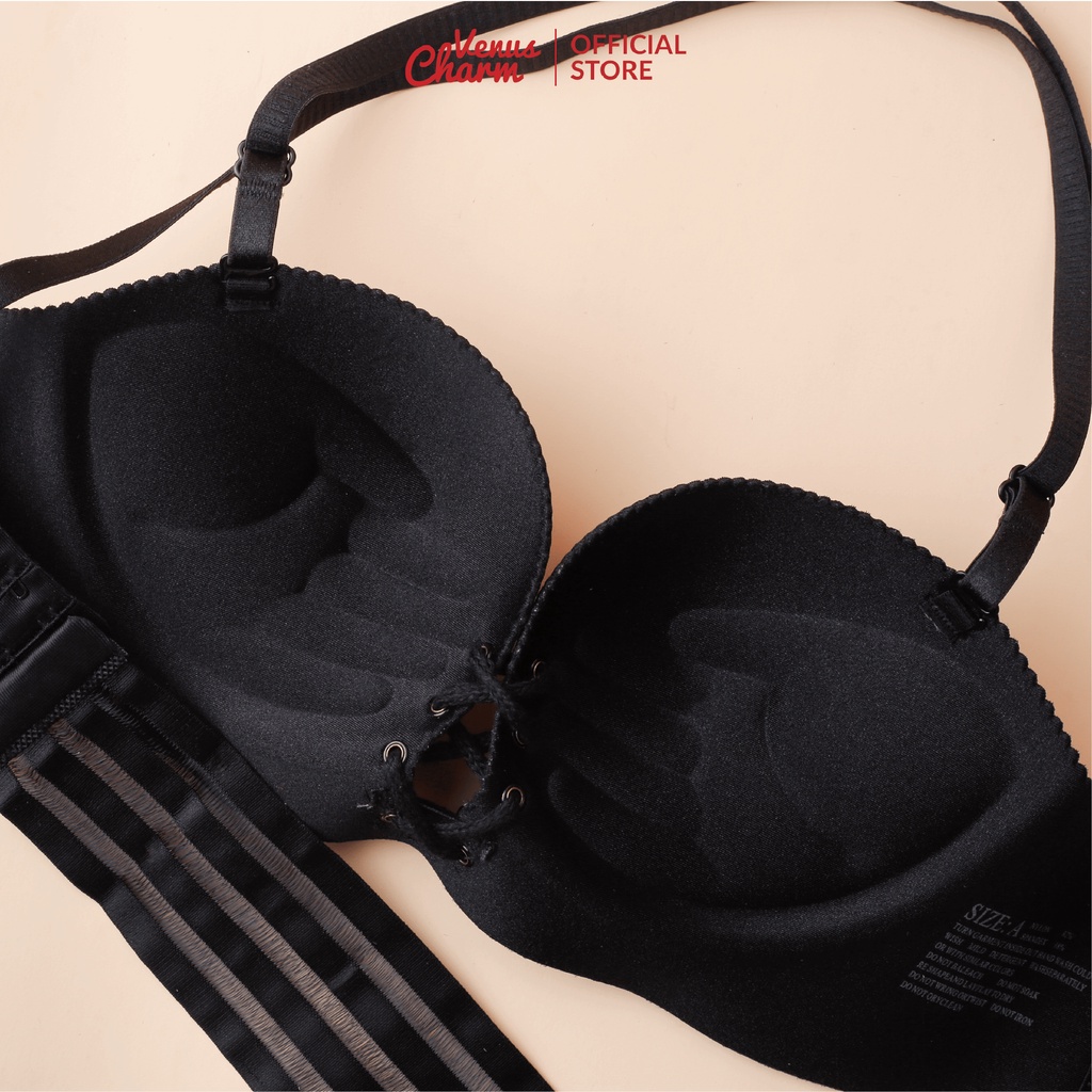 Áo quây ngực su đúc rút dây Venus Charm quai lưng trong suốt đệm siêu nâng đẩy 2902