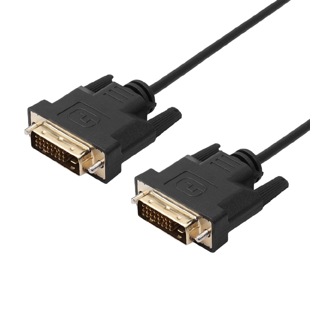 【PS】Universal 1.8M/3M/5M DVI D To DVI-D Gold Male 24+1 Pin Dual Link TV Cable