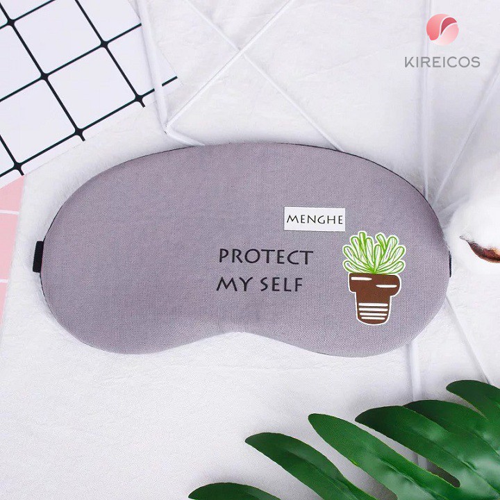 FREESHIP TOÀN QUỐC 50K - Bịt Mắt Ngủ Miếng Che Mắt Ngủ In Chữ Protect Myself Có Túi Gel