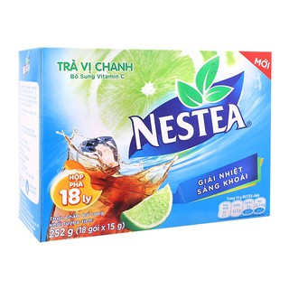 Trà vị Chanh Hòa Tan Nestea Hộp 18 Gói date mới