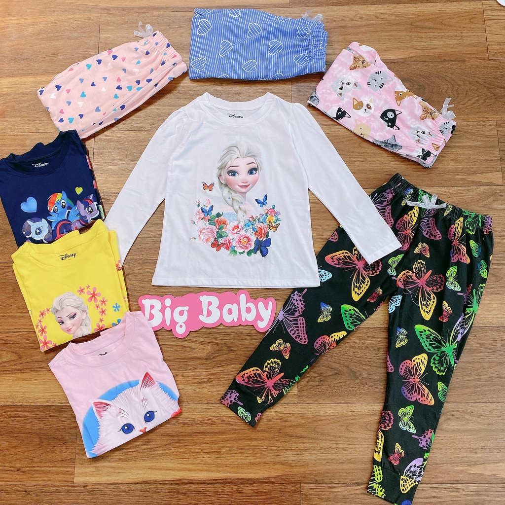 BỘ DÀI ĐẠI PONY/ ELSA/HOẠT HÌNH 3D KHÔNG BONG TRÓC CHO BÉ GÁI 4-14T - Bigbaby shop