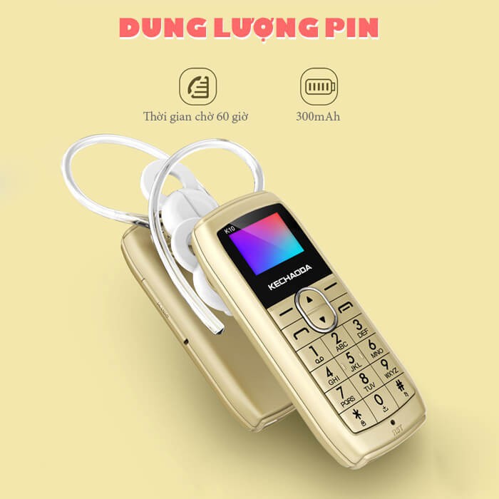 [Giá Rẻ ] Điện thoại mini Kechaoda K10 siêu nhỏ 1 sim , kiêm tai nghe bluetooth - Chính Hãng - Bảo Hành 12 Tháng | BigBuy360 - bigbuy360.vn
