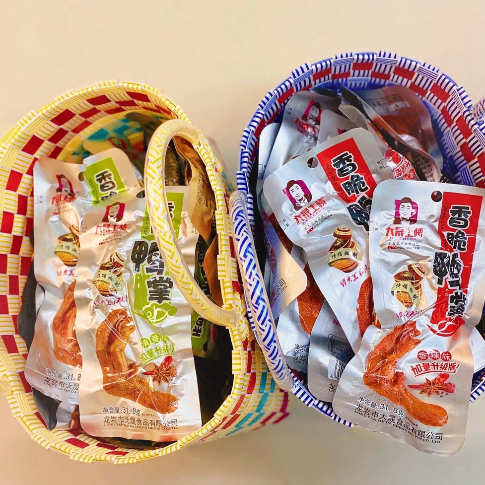 1 cái Chân vịt cay Tứ Xuyên ⚡ SIÊU NGON ⚡ Chân vịt cay Dacheng đặc sản Tứ Xuyên món ăn vặt siêu hot nội địa