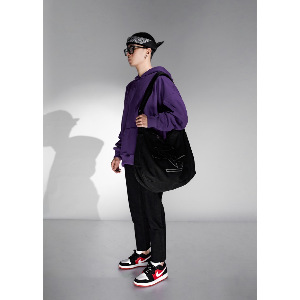Áo hoodie nam chất nỉ bông form rộng dày dặn phong cách SNAZZY V3 PURPLE HOODIE