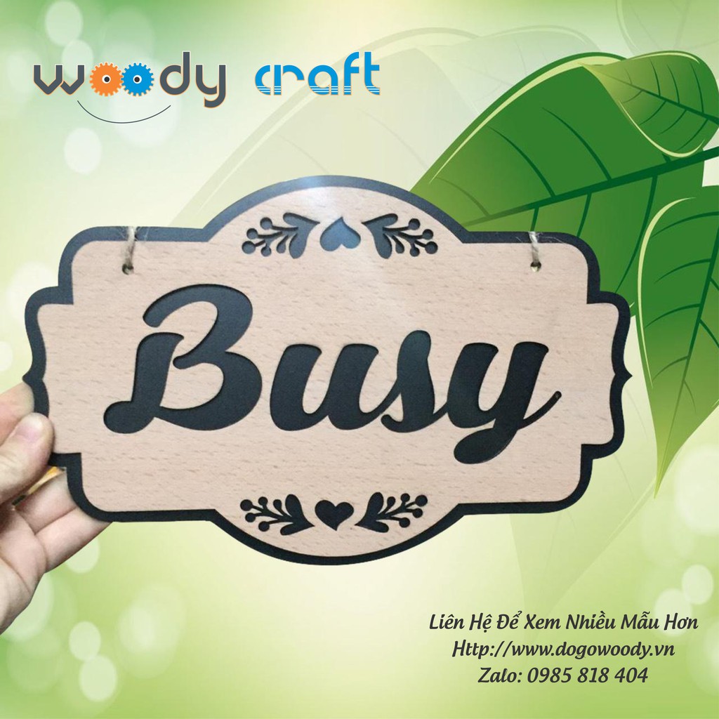 Bảng Welcome - Bảng Busy - Bảng Gỗ