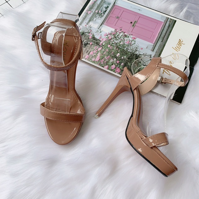 [Hót trend mẫu mới] Giày sandal cao gót đúp trước gót nhọn 12p siêu tôn dáng chắc chắn dễ đi