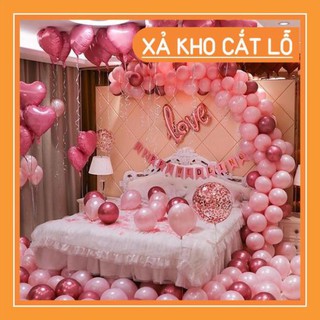 Set bóng bay trang trí phòng cưới MS01 [ CHUẨN ẢNH - TẶNG KÈM BƠM TAY VÀ BĂNG DÍNH ]