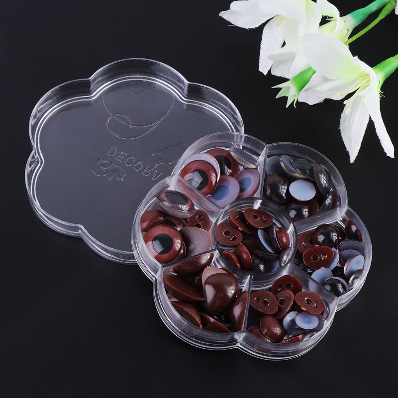 Bộ 90 Tròng Mắt Nhựa 10-12mm Dùng Cho Búp Bê / Thú Nhồi Bông