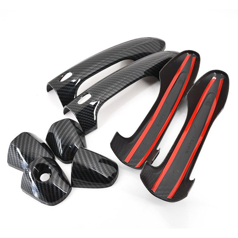 Ốp tay nắm, hõm cửa Fortuner 2017 - 2022  Mẫu Carbon