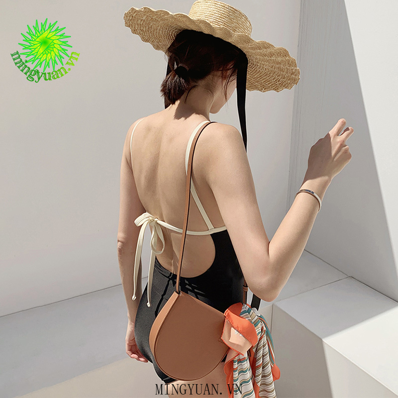 2020 Women Swimwear Strings Hanging Straps Swimsuit Conservative Sexy Korean Style Swimsuit One Piece Hanging Rope | BigBuy360 - bigbuy360.vn