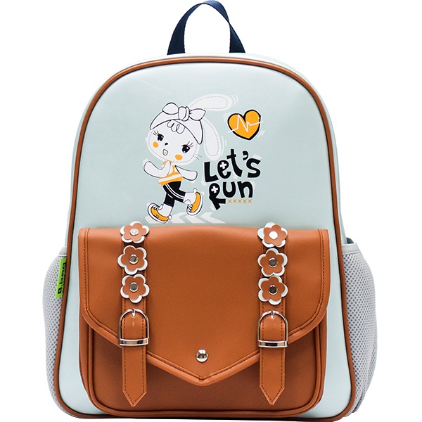 Ba Lô Học Sinh Cấp 1 Vải Ánh Kim B.bag - Let's Run - Màu Xanh Ngọc - B-12-033