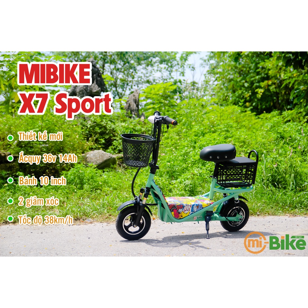 Xe điện mini MiBike x7 sport - đi 38 km/h, 1 đổi 1 trong 12 tháng