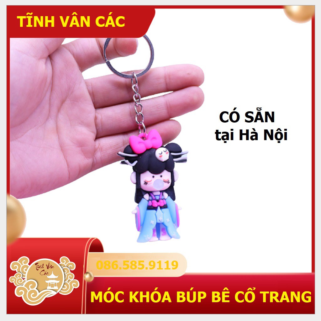 Móc chìa khóa búp bê cổ trang Tĩnh Vân Các