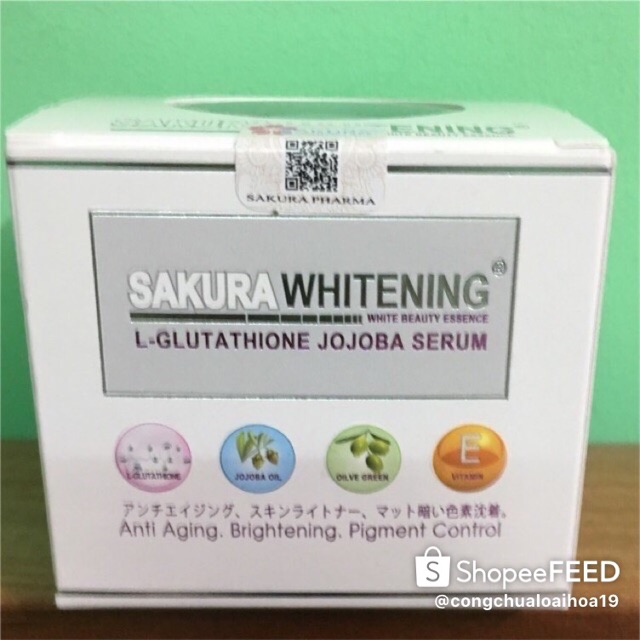 Serum trắng Hồng da SAKURA WHITENING  hộp 30 viên nang mềm