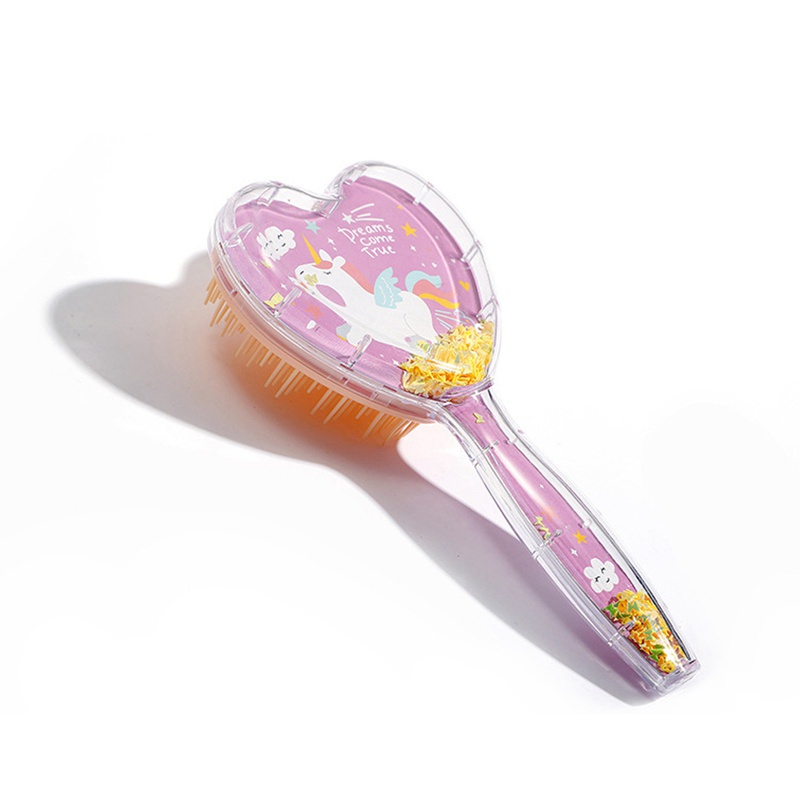 [Hàng mới về] Lược chải tóc xoăn / thẳng hình trái tim / kỳ lân hoạt hình dễ thương