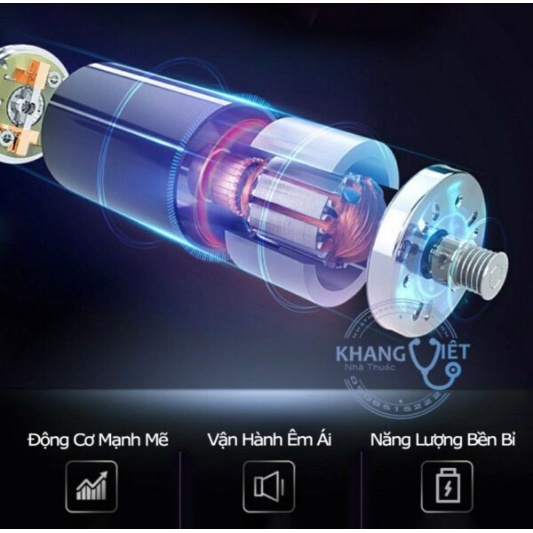 SÚNG MASSAGE USJE -  MÁY MASSAGE ĐIỆN 8 CẤP ĐỘ HV-280 mạnh mẽ đầu silicone rung êm ái tạo thư giãn, giàm stress