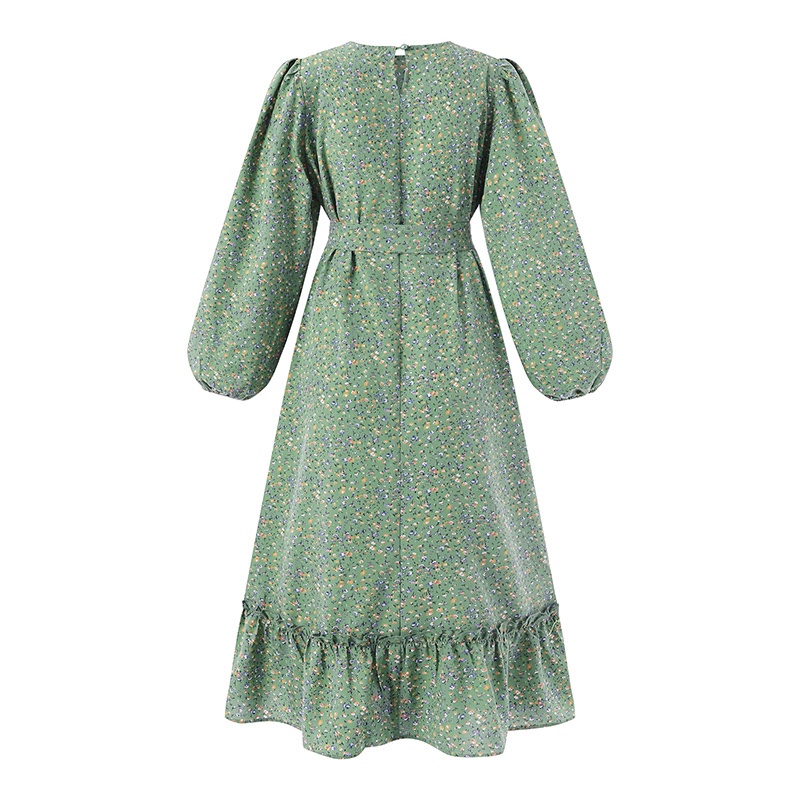 Zanzea Đầm Tay Dài Cổ Tròn In Họa Tiết Hoa Phong Cách Cổ Điển Dành Cho Nữ