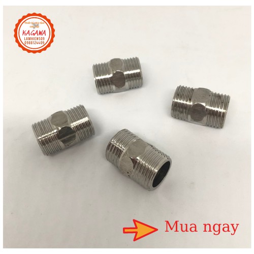 Bộ 4 cái Nối 2 đầu răng ngoài phi 21 inox 100% không lo gỉ sét