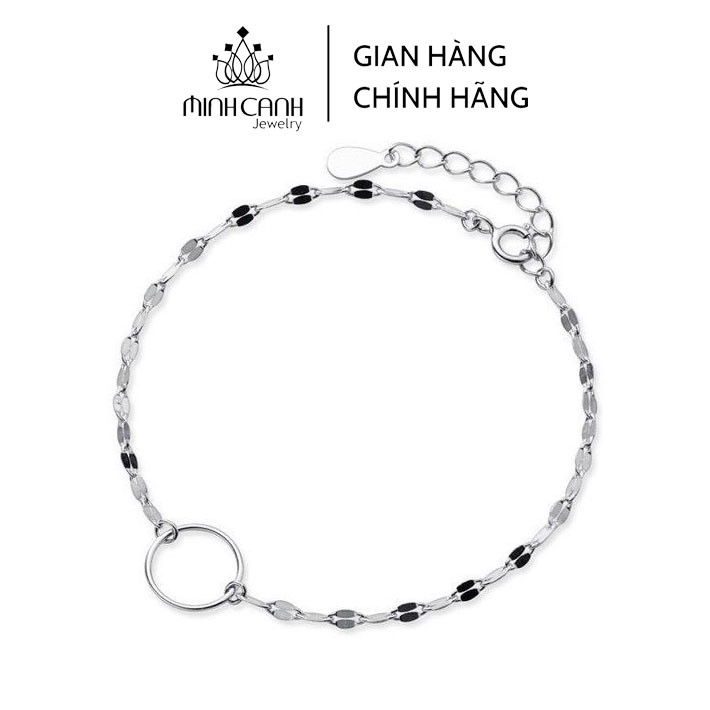 Lắc Tay Bạc Nữ Dạng Mắt Xích Hoạt Tiết Hình Tròn - Minh Canh Jewelry