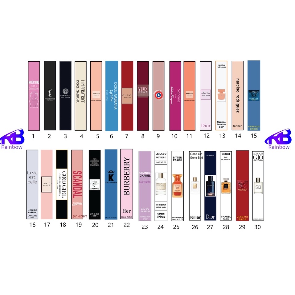 Tem dán nước hoa lọ chiết nhiều kích cỡ 1 tờ A4 26 tem