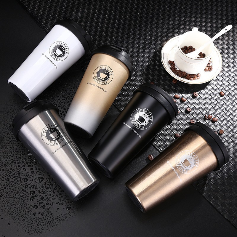 Ly giữ nhiệt Cafe kiểu dáng Hàn Quốc nhỏ gọn sang trọng 500ml | BigBuy360 - bigbuy360.vn