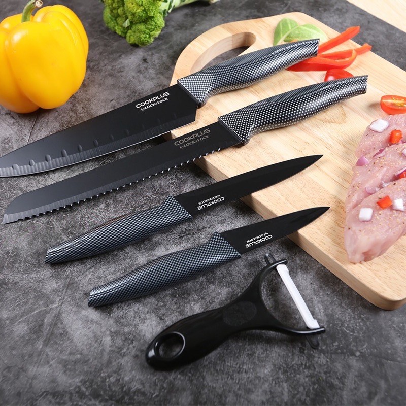 Bộ dao nhà bếp 5 món Lock&Lock COOKPLUS ( Tiện dụng và phù hợp với nhu cầu đa dạng ) - hàng chính hãng
