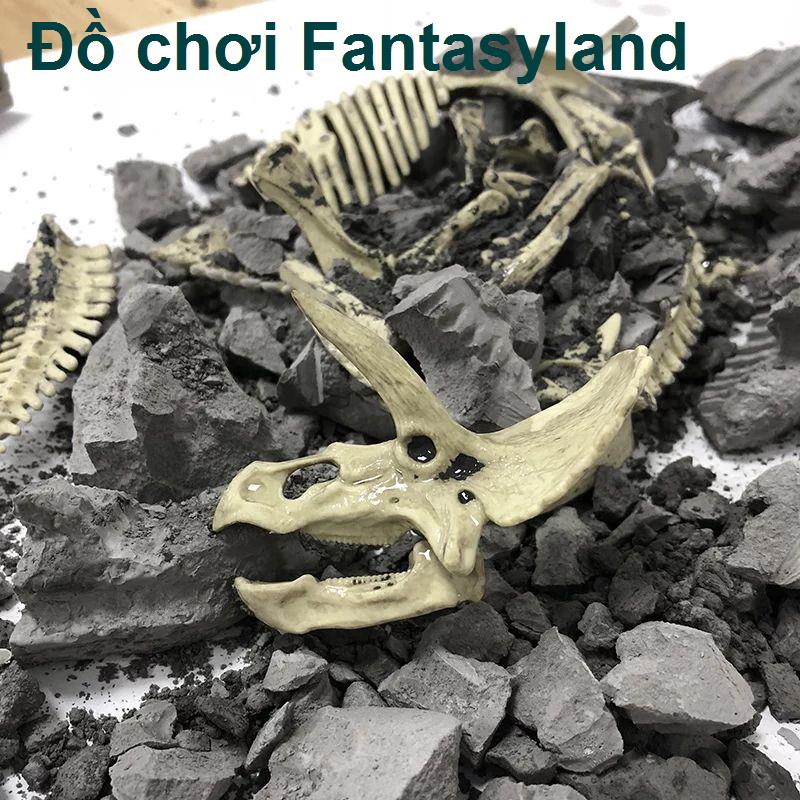 Đồ chơi khai quật khảo cổ hóa thạch khủng long Ngày trẻ em Handmade Diy Gem Tyrannosaurus Rex Mô hình lắp ráp bộ xương