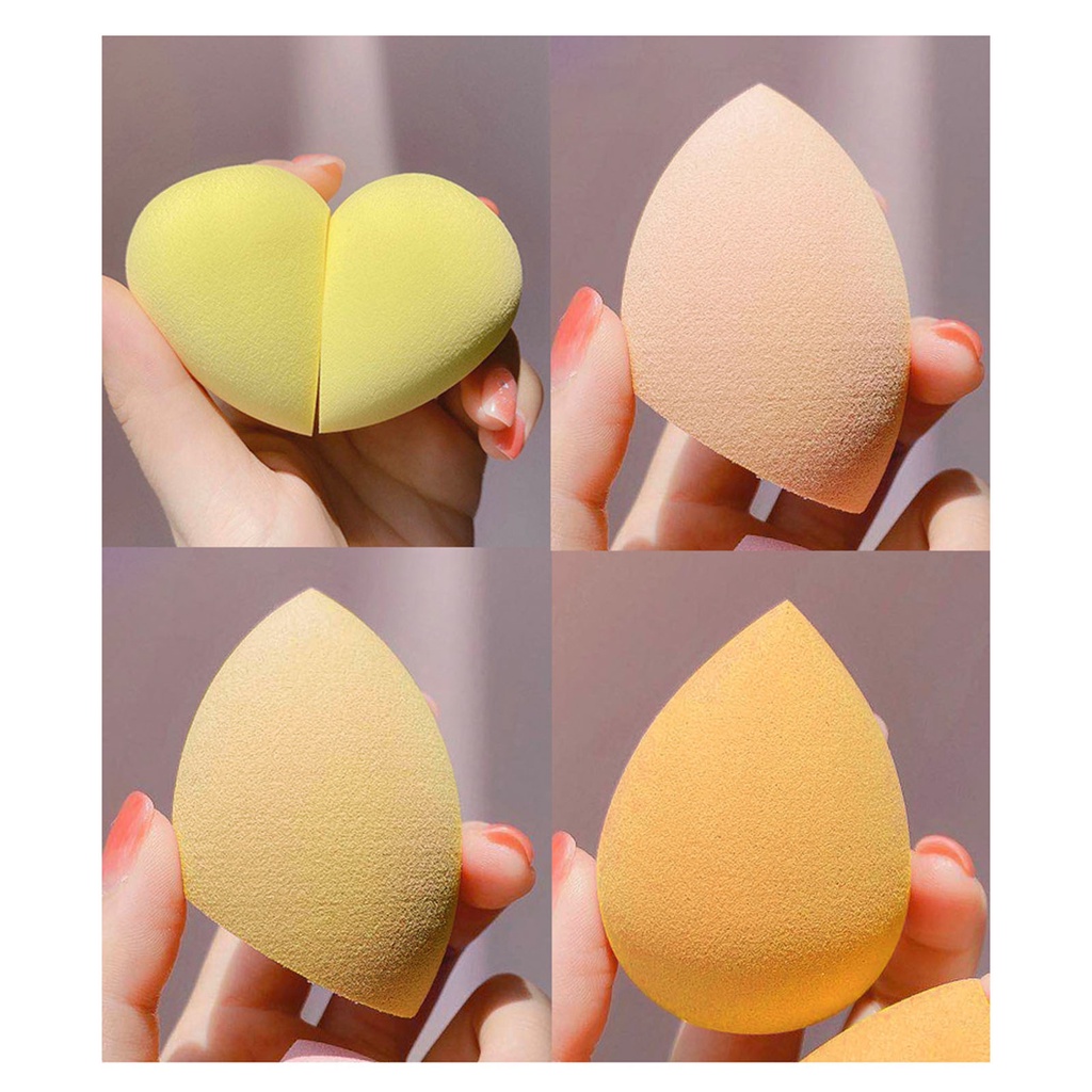 Set 8 Mút Trang Điểm Hình Giọt Nước Không Biến Dạng Khô Và Ướt Cho Nữ