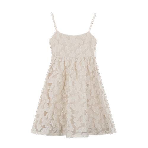 Đầm chữ A tay ngắn phồng họa tiết sọc caro thời trang quyến rũ cho nữ