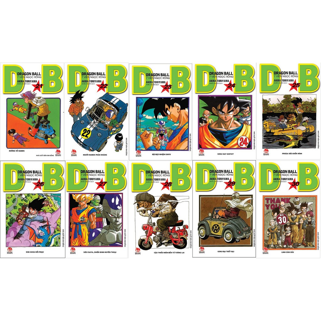 Sách - Combo Dragon Ball 7 viên ngọc rồng - 10 quyển - từ tập 21 đến tập 30