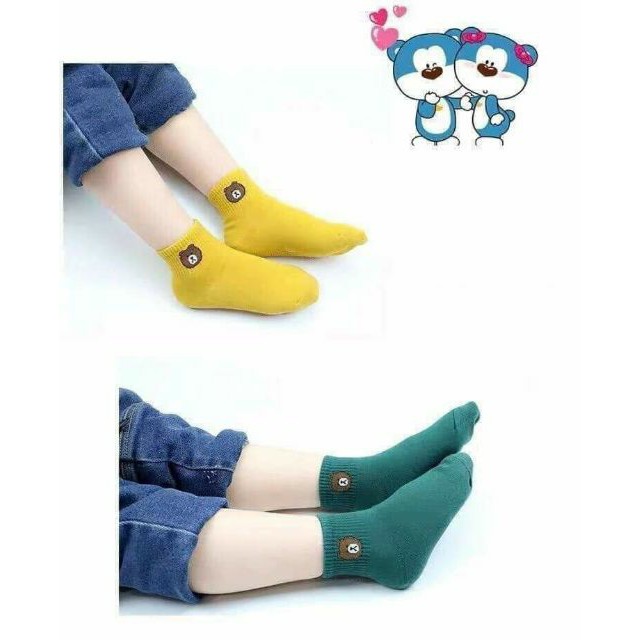 Set 5 đôi tất gấu cho bé 1-7 Tuổi