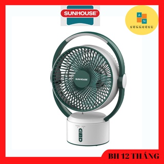 Quạt sạc tích điện SUNHOUSE SHD7116 tích hợp đèn ngủ 2 trong 1, pin trâu 10 tiếng – BẢO HÀNH 1 NĂM