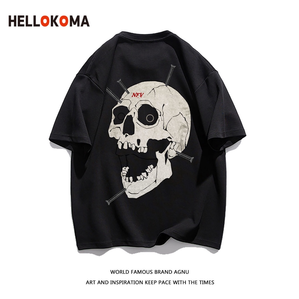 Áo Thun cotton Tay Ngắn Phong Cách Hip hop Thời Trang Mùa Hè 2023 y2k