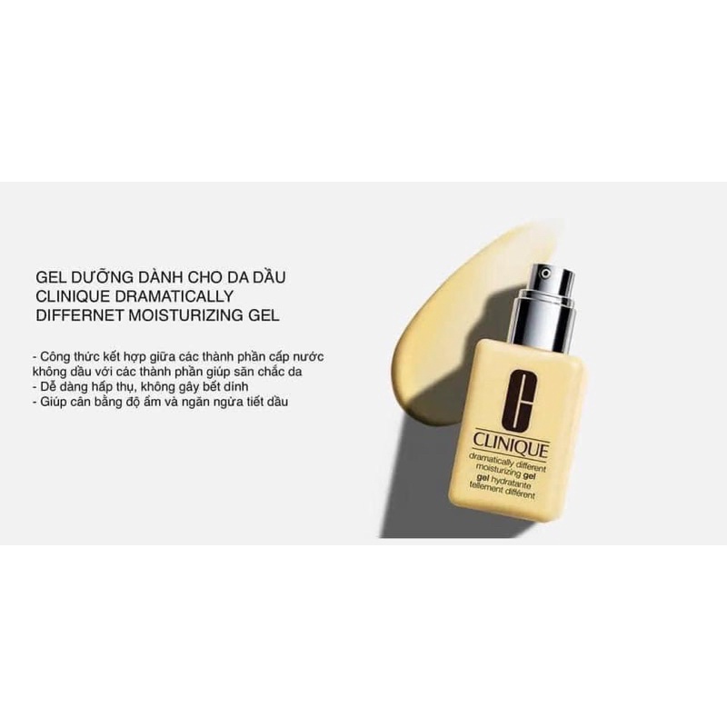 Kem dưỡng cấp ẩm da dầu Clinique Dramatically Different Moisturizing Gel