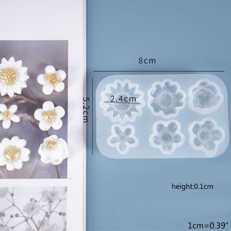 Khuôn Silicone Hình Hoa Nhỏ Làm Trang Sức Thủ Công DIY