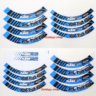 Tem Dán Vành Dán Mâm Xe Máy - Tem Decal AMG - KTM (17inch giá 1 bộ )