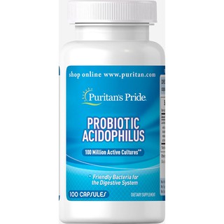 Viên uống bổ sung lợi khuẩn Puritan's Pride Probiotic Acidophilus 100 viên