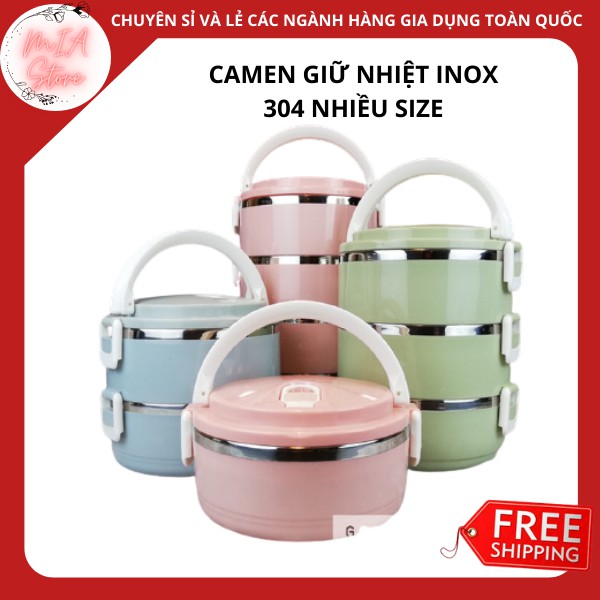 Camen giữ nhiệt cao cấp - Inox 304 ( 4 ngăn)