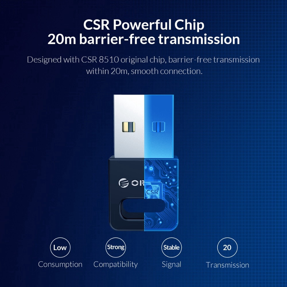 USB kích sóng Bluetooth ORICO BTA-409 chuyên dụng cho máy tính