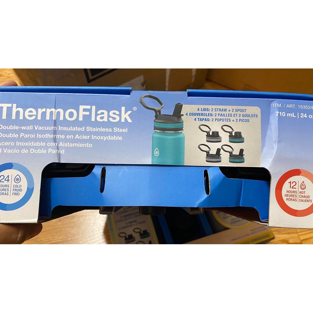 Bình giữ nhiệt ThermoFlask 710ml - (2 nắp) của Mỹ