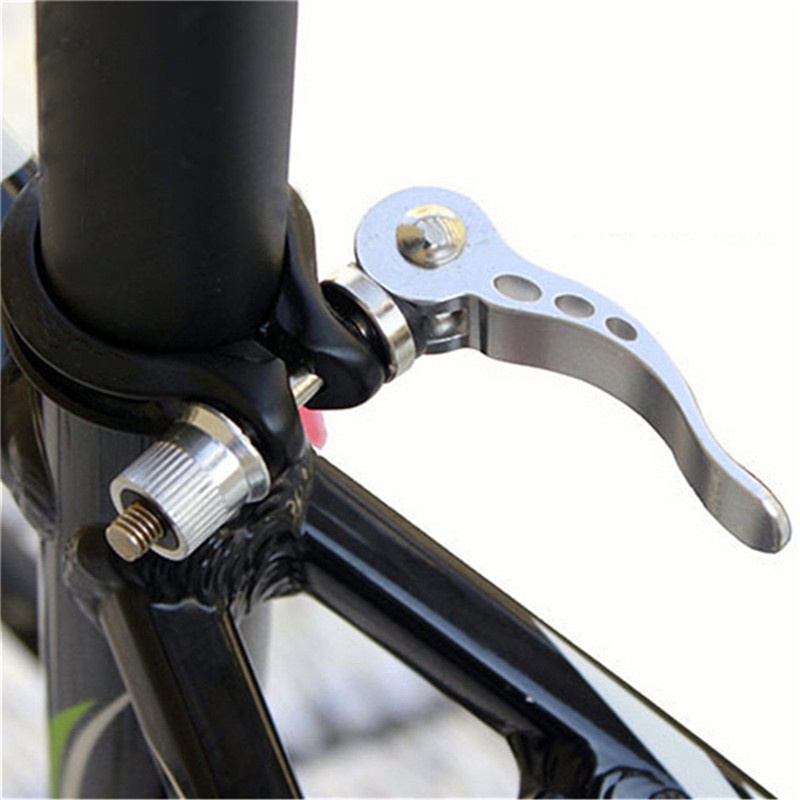 Đai ốc hãm kẹp gióng đứng yên xe đạp dự phòng nhả nhanh màu bạc