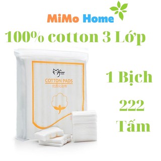 Bông tẩy trang 3 lớp, Cotton Pads 222 miếng tẩy trang, phù hợp với tất cả các loại da