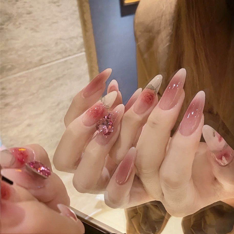 [ NBD 75 ] CHARM NƠ BỚM - Phom MÓNG DÀI  [ Tặng Keo Và Dụng Cụ ] Lẻ