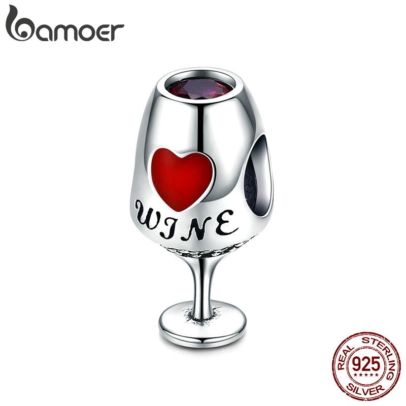 Hạt Charm Bamoer Bằng Bạc 925 Hình Ly Rượu Vang Độc Đáo Cho Nữ