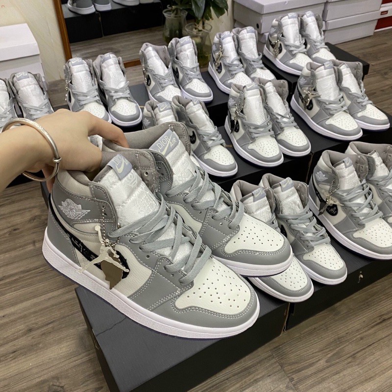 Full bill box+quà tặng🎁Giày thể thao Jd dior xám ghi cao cổ full phụ kiện nam nữ