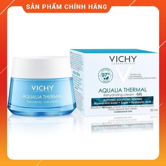 Vichy Gel Dưỡng Ẩm Cung Cấp Nước Cho Da Giúp Căng Mượt Aqualia Thermal Rehydrating Cream Gel 50ml