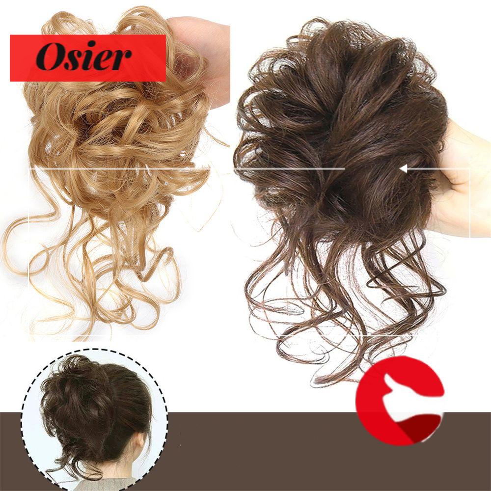 Búi Tóc Xoăn Giả Bằng Sợi Tổng Hợp 2022 Màu Đen/Nâu Dành Cho Nữ